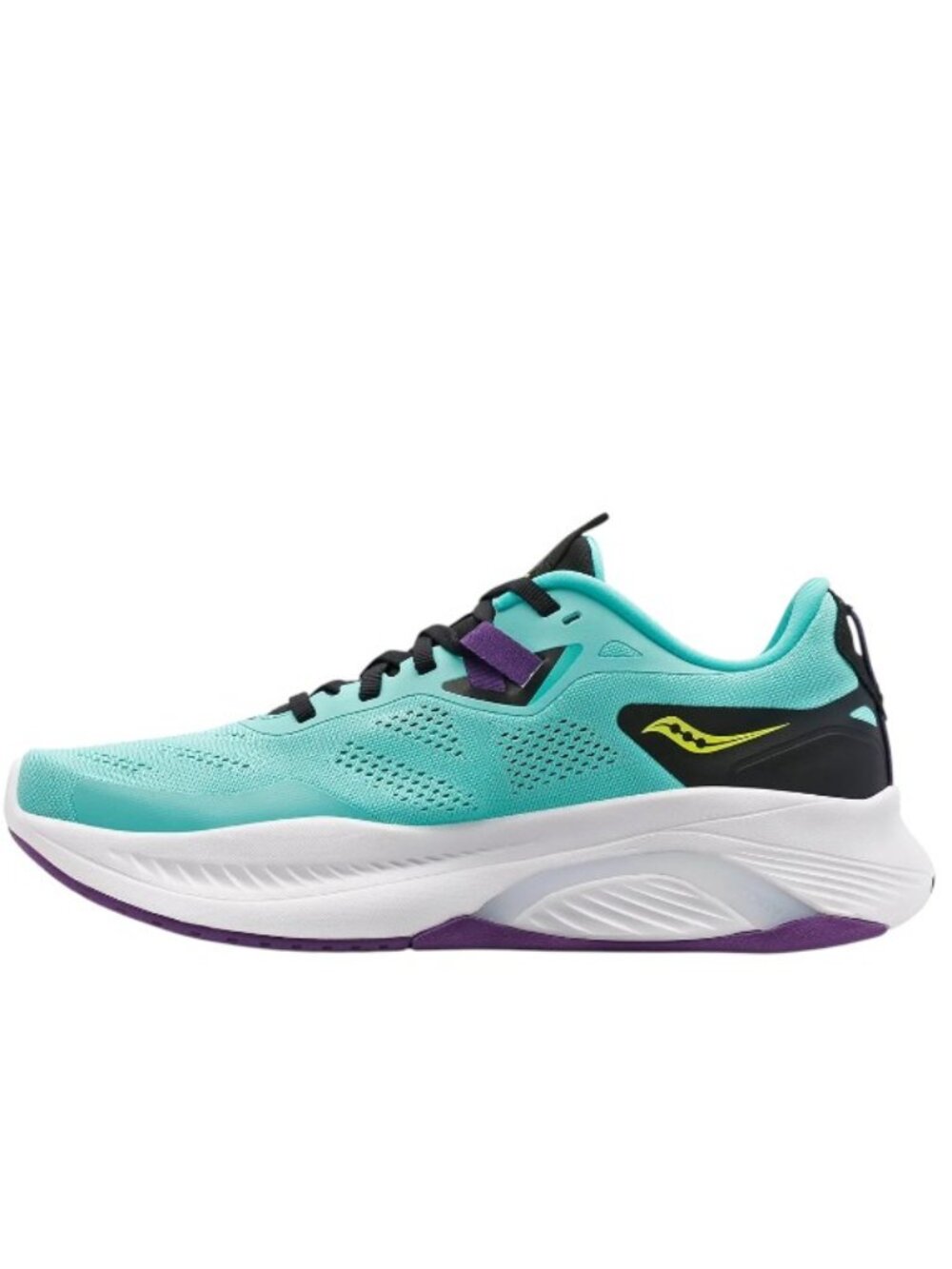 Saucony Women's Cool Mint Acid Black Guide 15 Low-Top Athletic Running Shoes 9.5